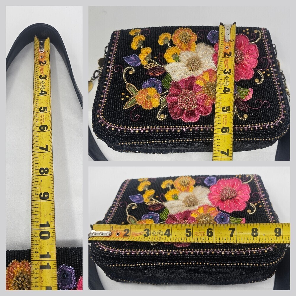 Mary Frances Wildflower Multicolor Beaded Handbag Shoulderbag Purse Flowers New - Picture 14 of 14